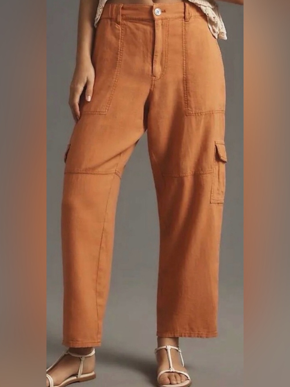 Pilcro Utility Cargo Linen Blend Pants XS
